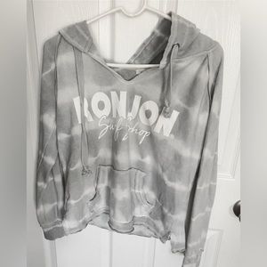 Grey tie dye hoodie